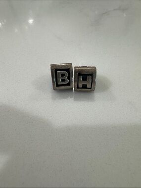 Pandora Silver Letter B and H Spacer Beads
